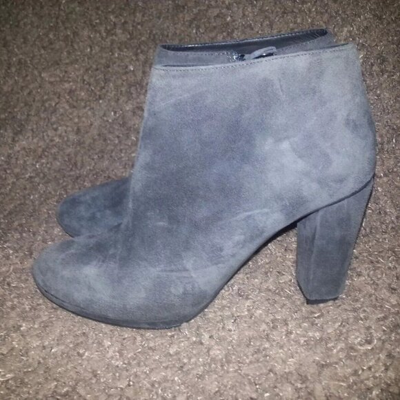 GEOX-RESPIRA-Kali Booties-Dark Grey Goat Suede-SZ 7-37.5-NEAR MINT - Picture 2 of 7